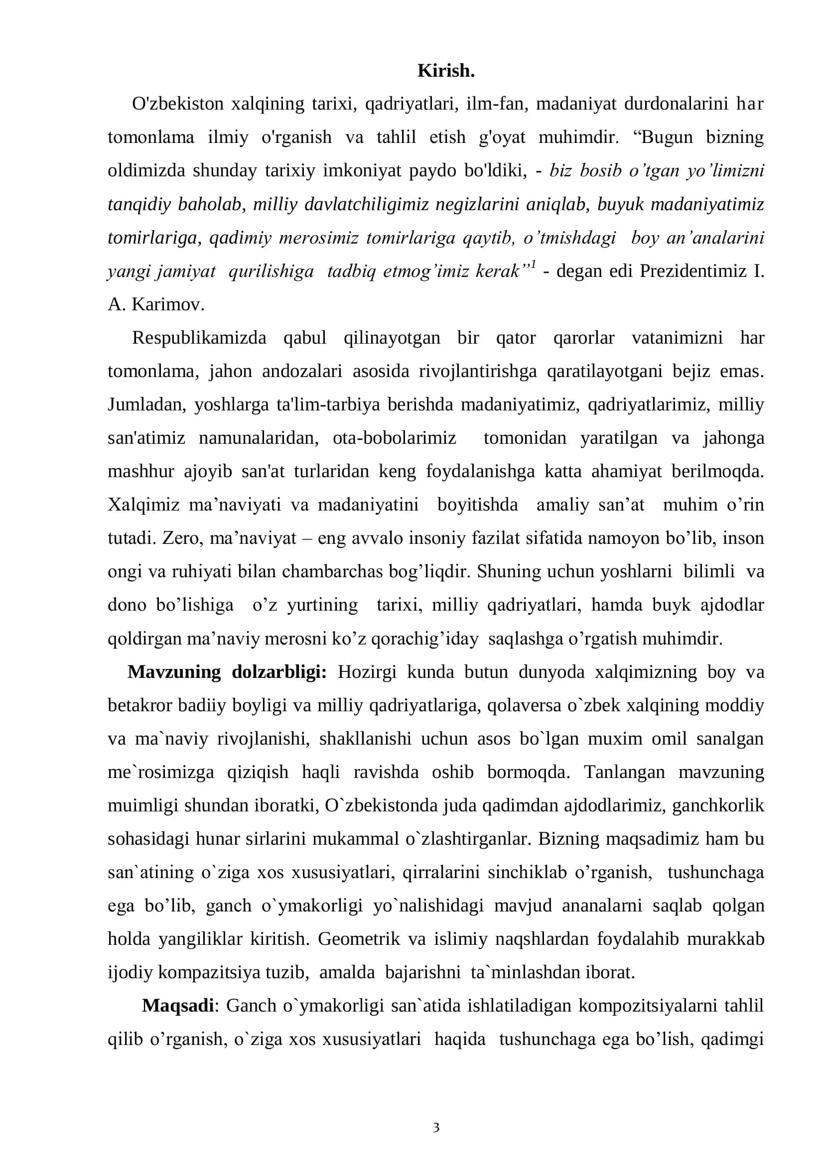 Ganch o’ymakorligida ijodiy kompazitsiya bajarish texnologiyasi 3