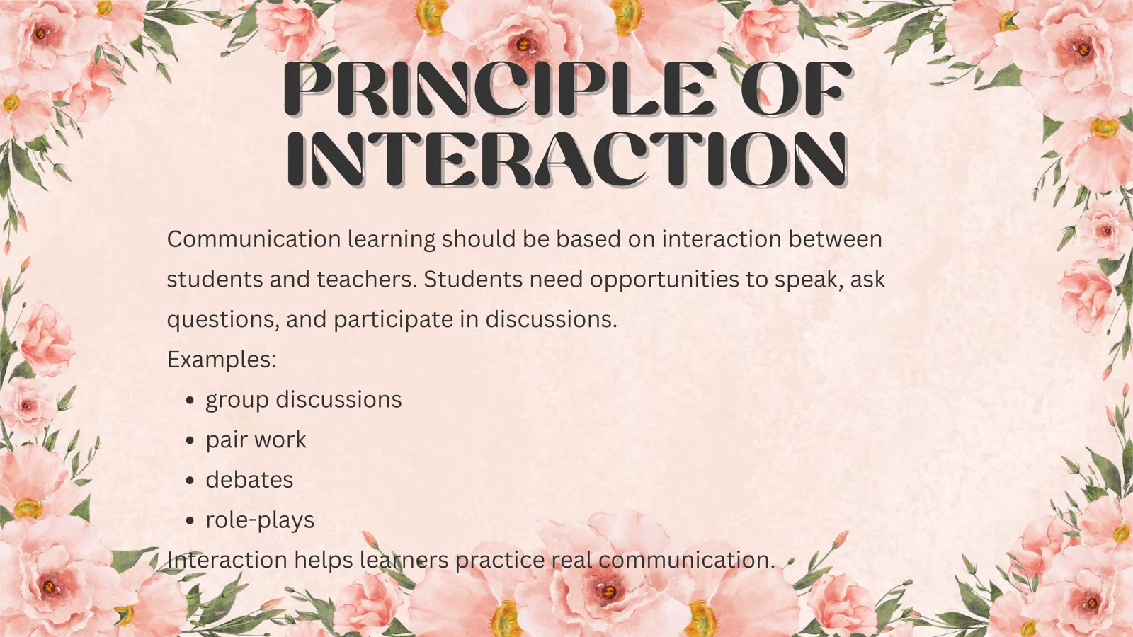 Principles of Teaching Communication 3
