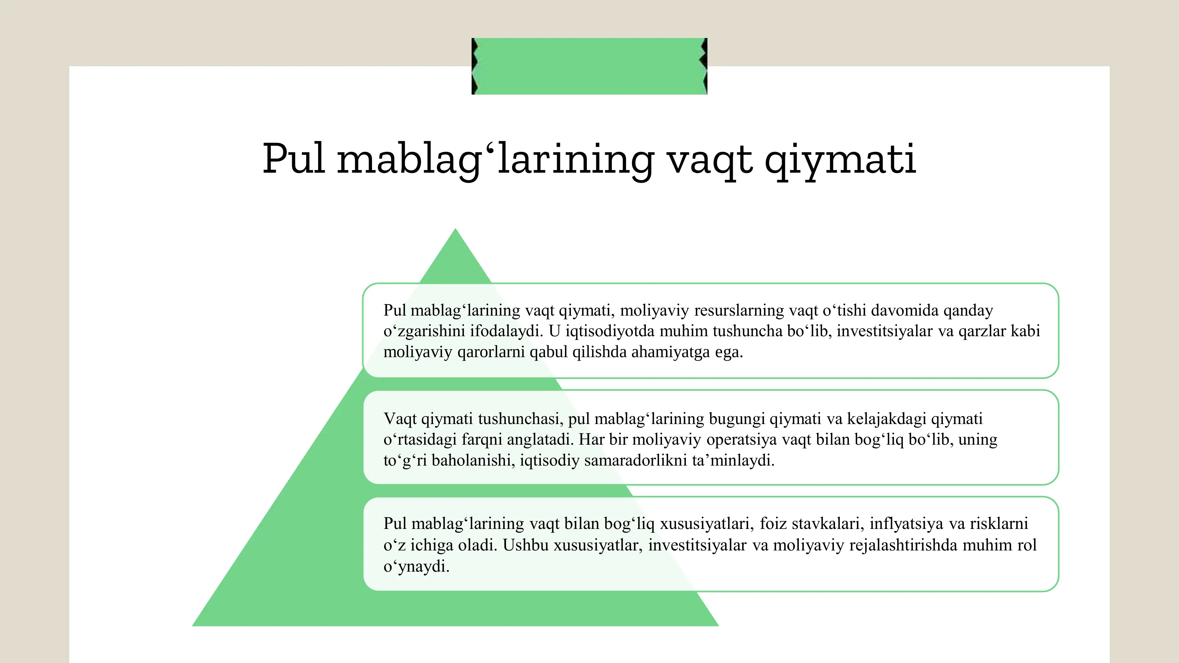 Pul mablagʻlarining vaqt qiymati 3