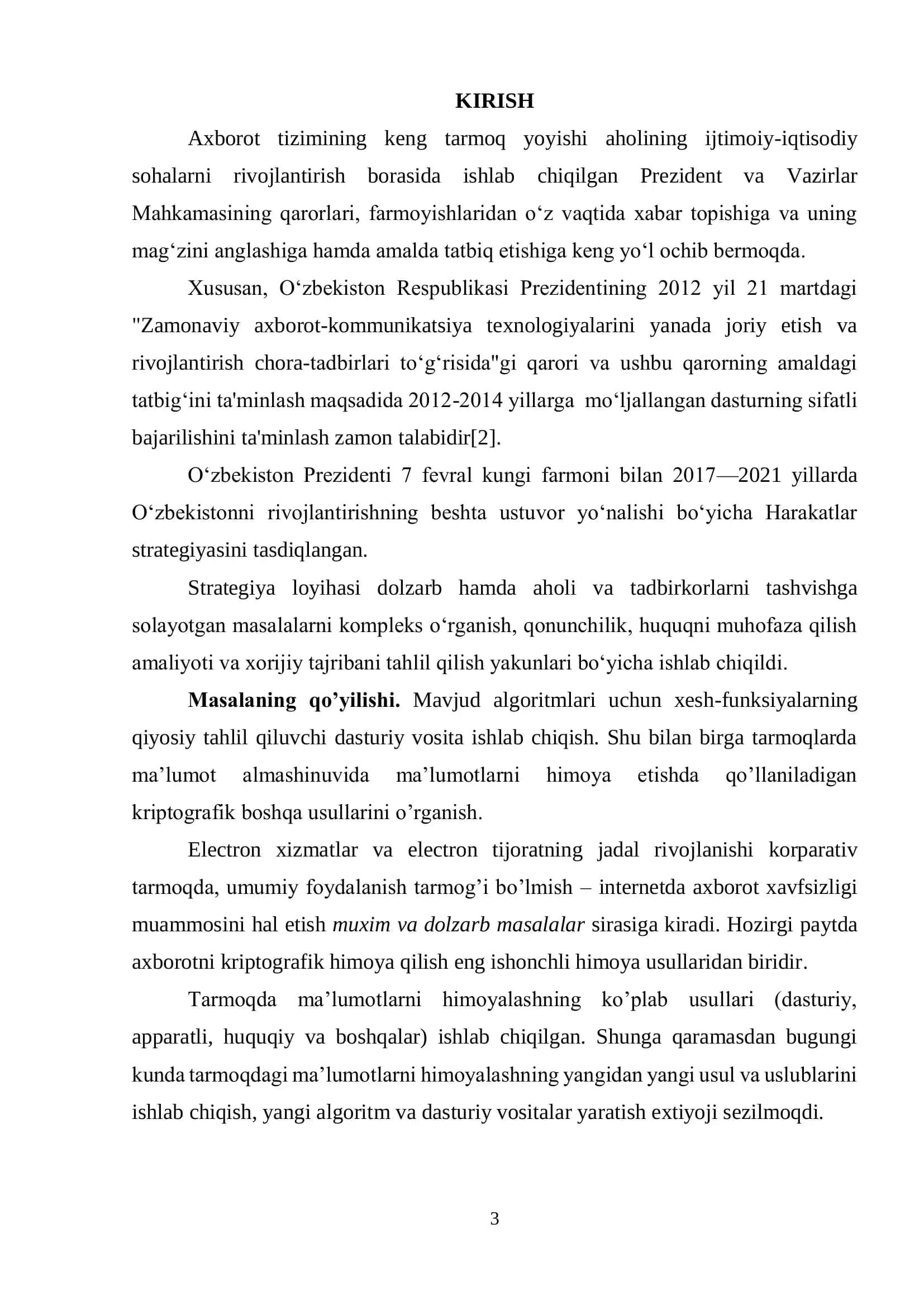 Xesh funksiya algoritmlarining bardoshliligini oshuruvchi usullarni solishtirishning dasturiy vositasini yaratish 3