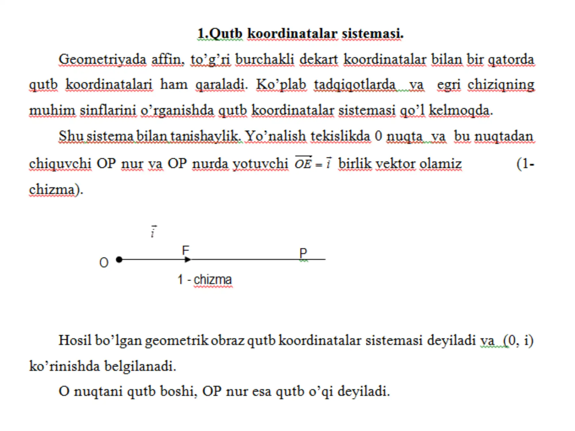 Qutb koordinatalar sistemasi 3