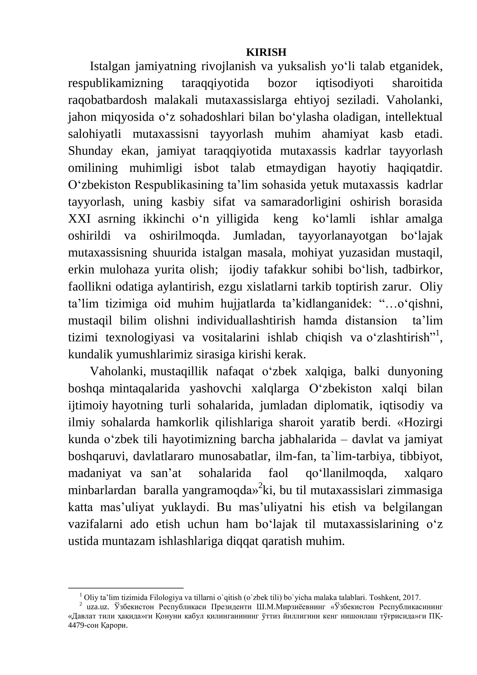 MUSTAQIL TA‟LIM: KORSATMALAR 3