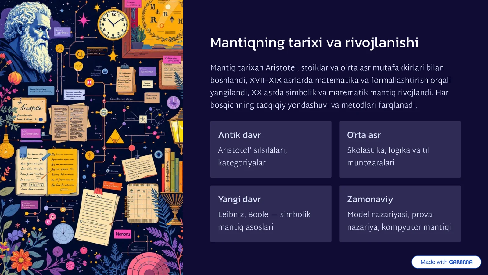 Mantiq ilmining asosiy masalalari va ularni tadqiq etish yo'llari 3