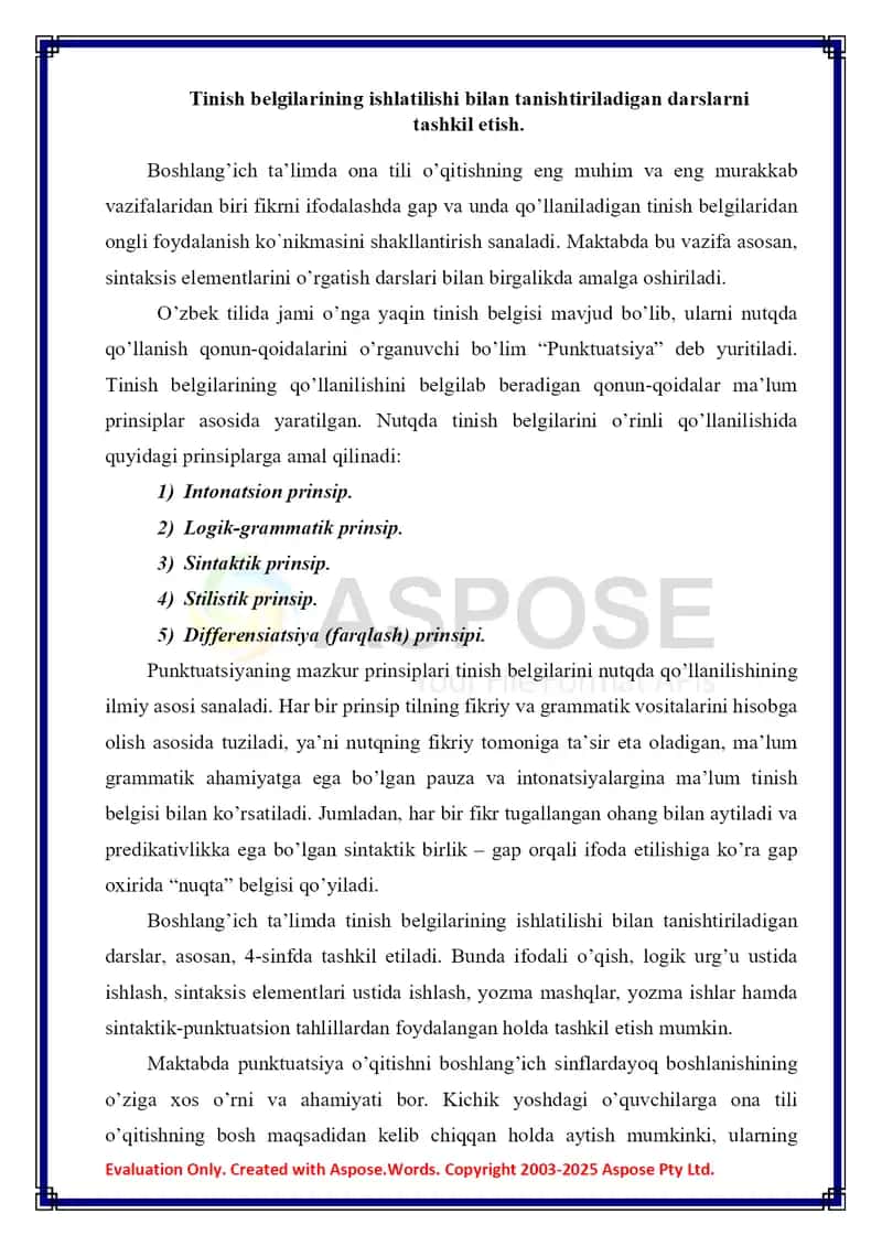 Metodik adabiyotlardan foydalangan holda tinish belgilarining ishlatilishi 3