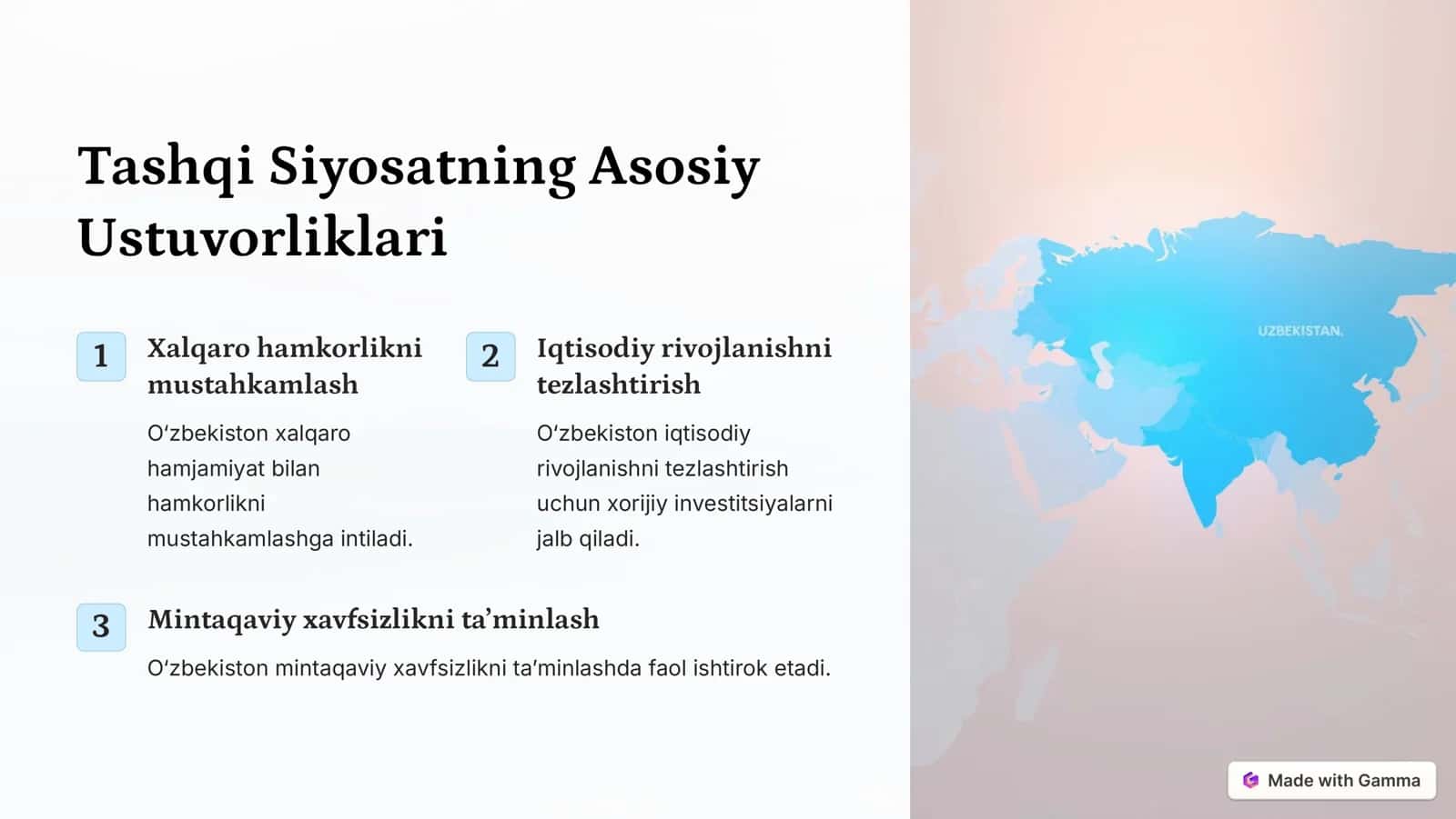 O‘zbekiston va Jahon Hamjamiyati 3