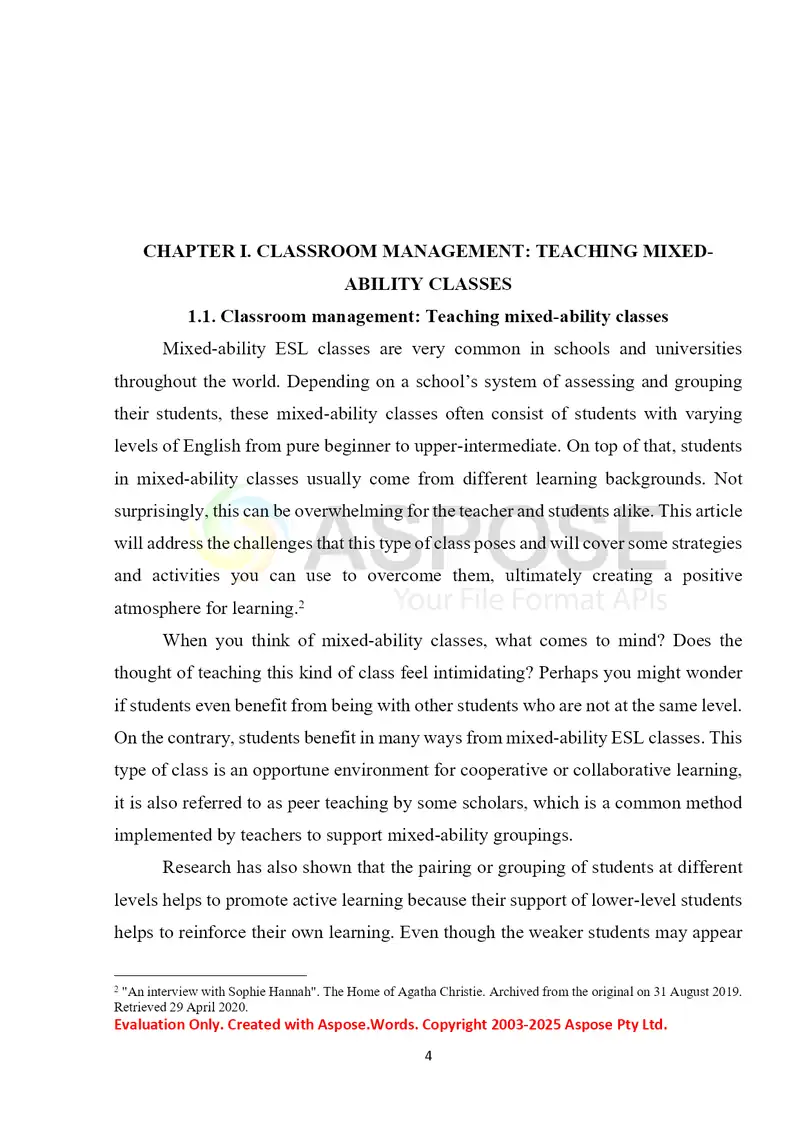 CLASSROOM MANAGEMENT AND TEACHER LEARNER INSTRUCTION 4