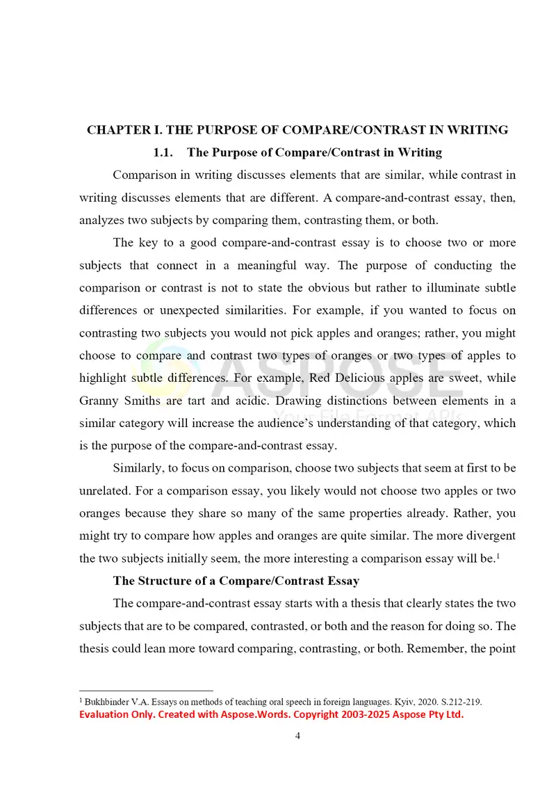 Compare - contrast esaays 4