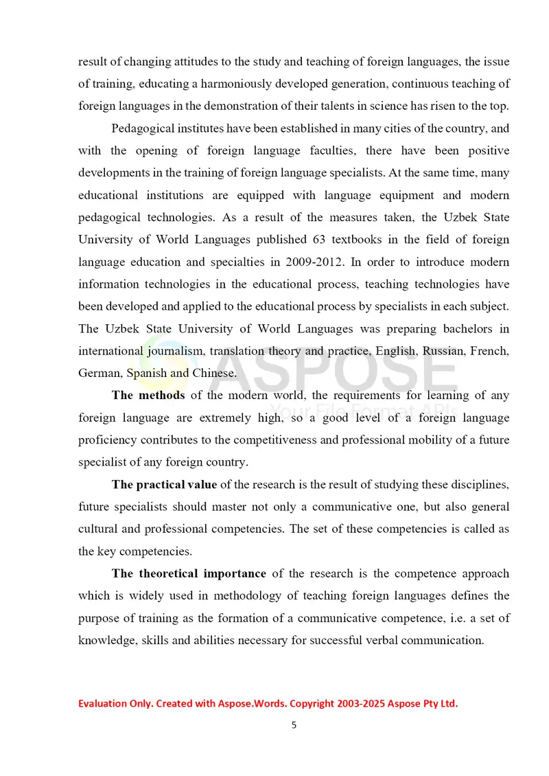 Competences in teaching foreign languages 4