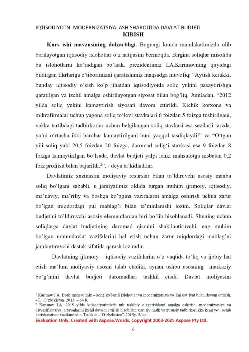 IQTISODIYOTNI MODERNIZATSIYALASH SHAROITIDA DAVLAT BUDJETI 4