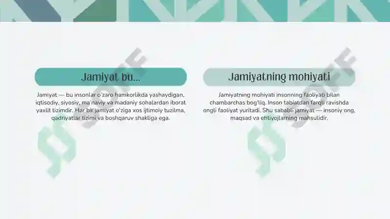 Jamiyat falsafasi 4