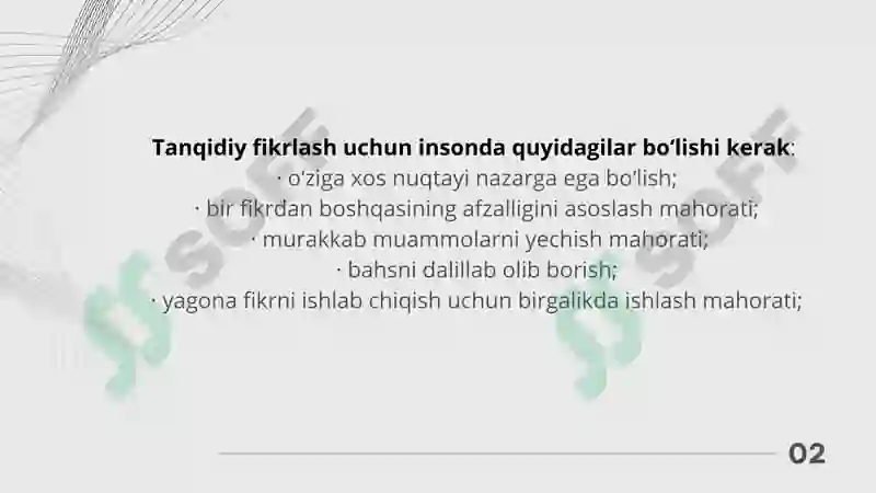 Huquqshunos faoliyatida tanqidiy fikrlashni ahamiyati 4