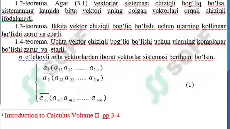 Chiziqli erkli va chiziqli bog'liq vektorlar ortogonal va ortonormal bazis 4