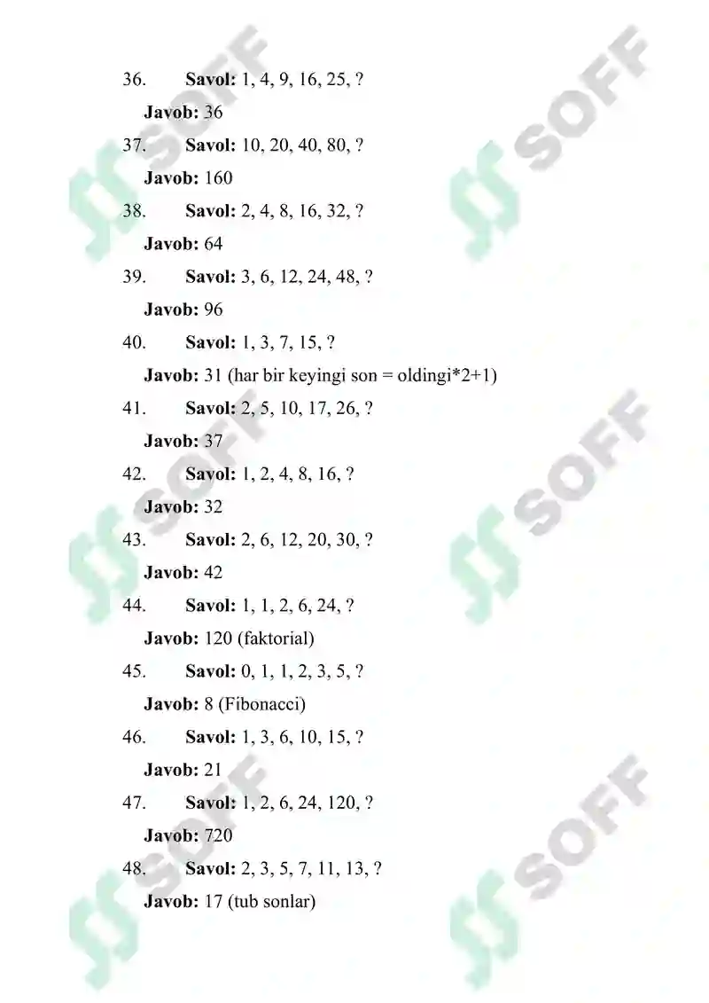ARGOS IQ TEST JAVOBLARI YANGI 4