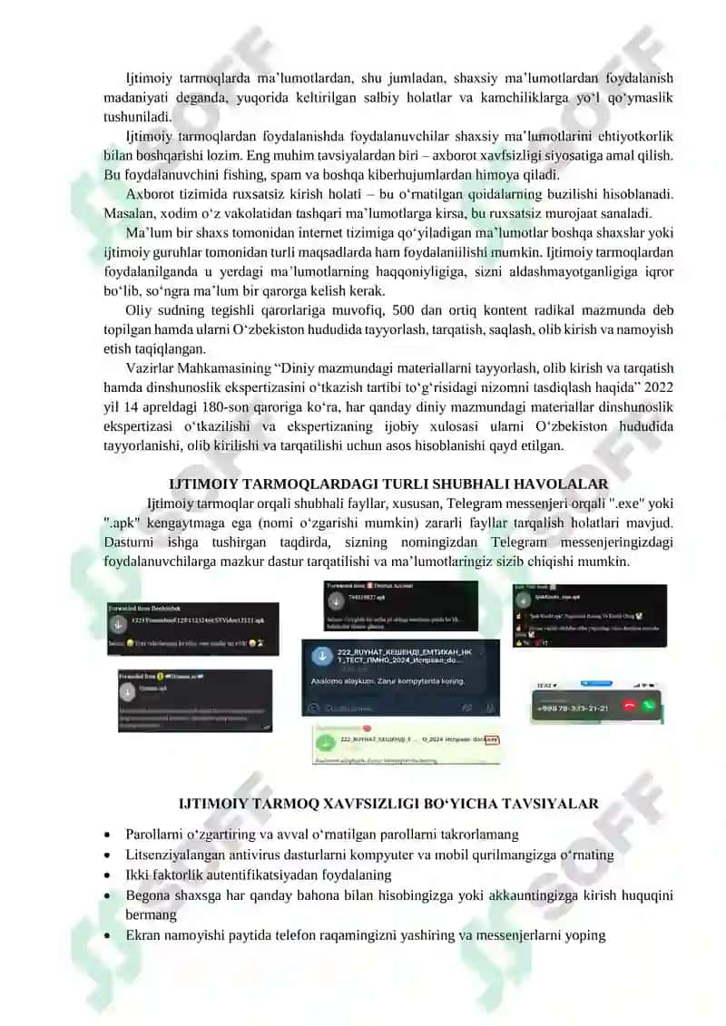 IJTIMOIY TARMOQLAR VA UNDAN BO‘LUVCHI KIBERHUJUMLAR 4
