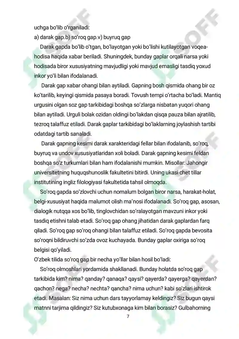 Gapning grammatik kategoriyalar 7
