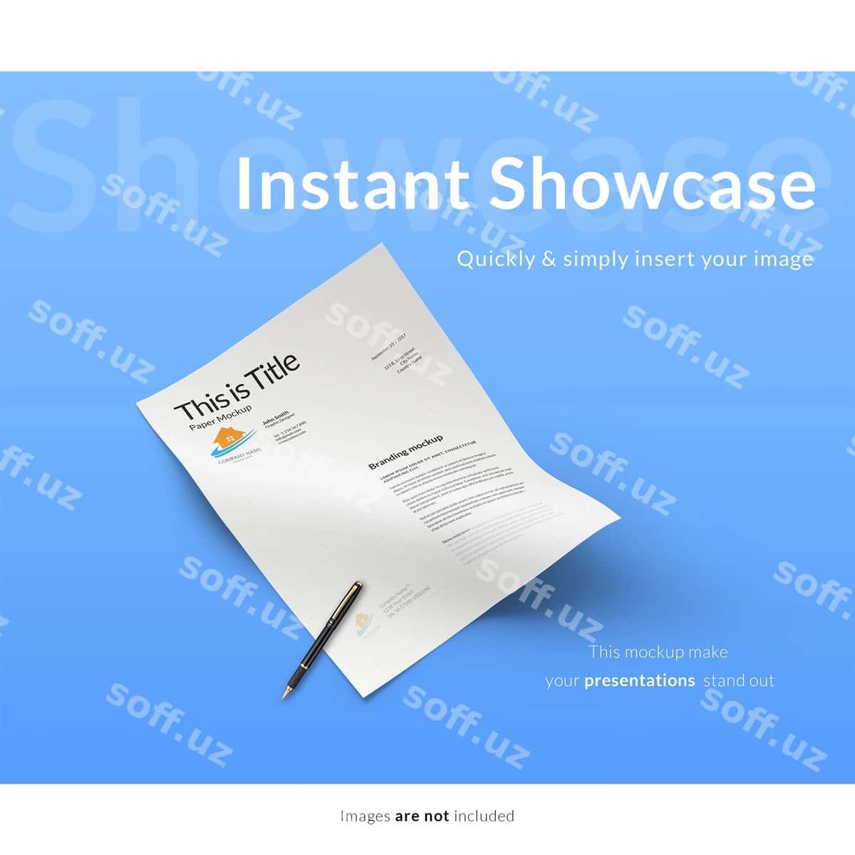 Qog'oz namunasi | Paper mock up 1