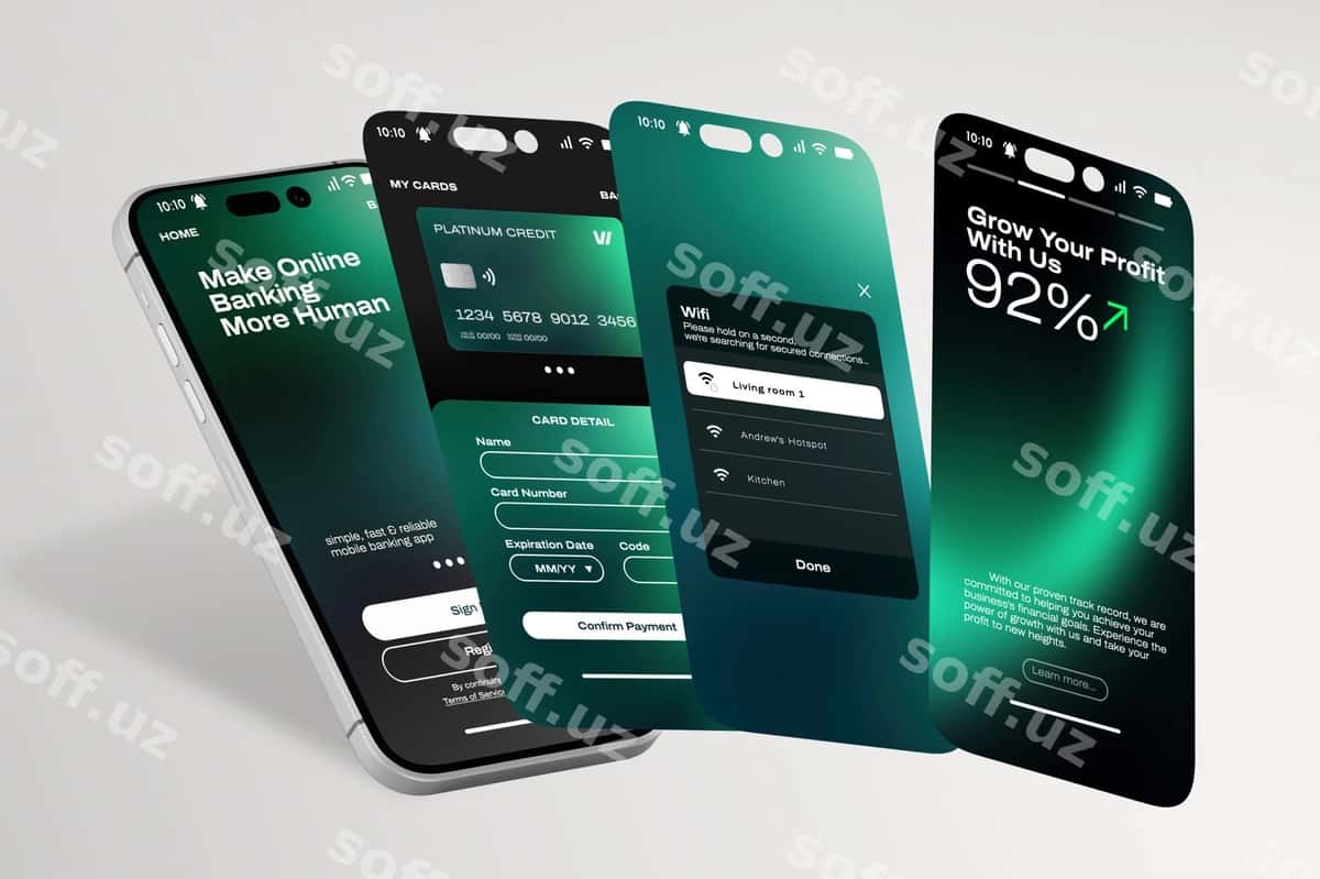 Telefon ekrani ui maketi psd | Phone screen ui mockup psd 1