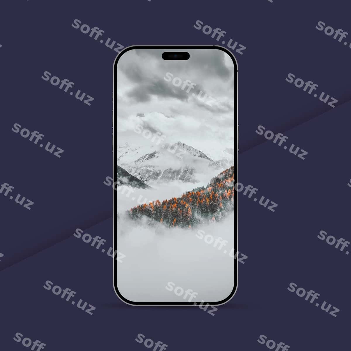 Telefon rasm bilan to'pka orqa fon | Phone with picture mountain background 1