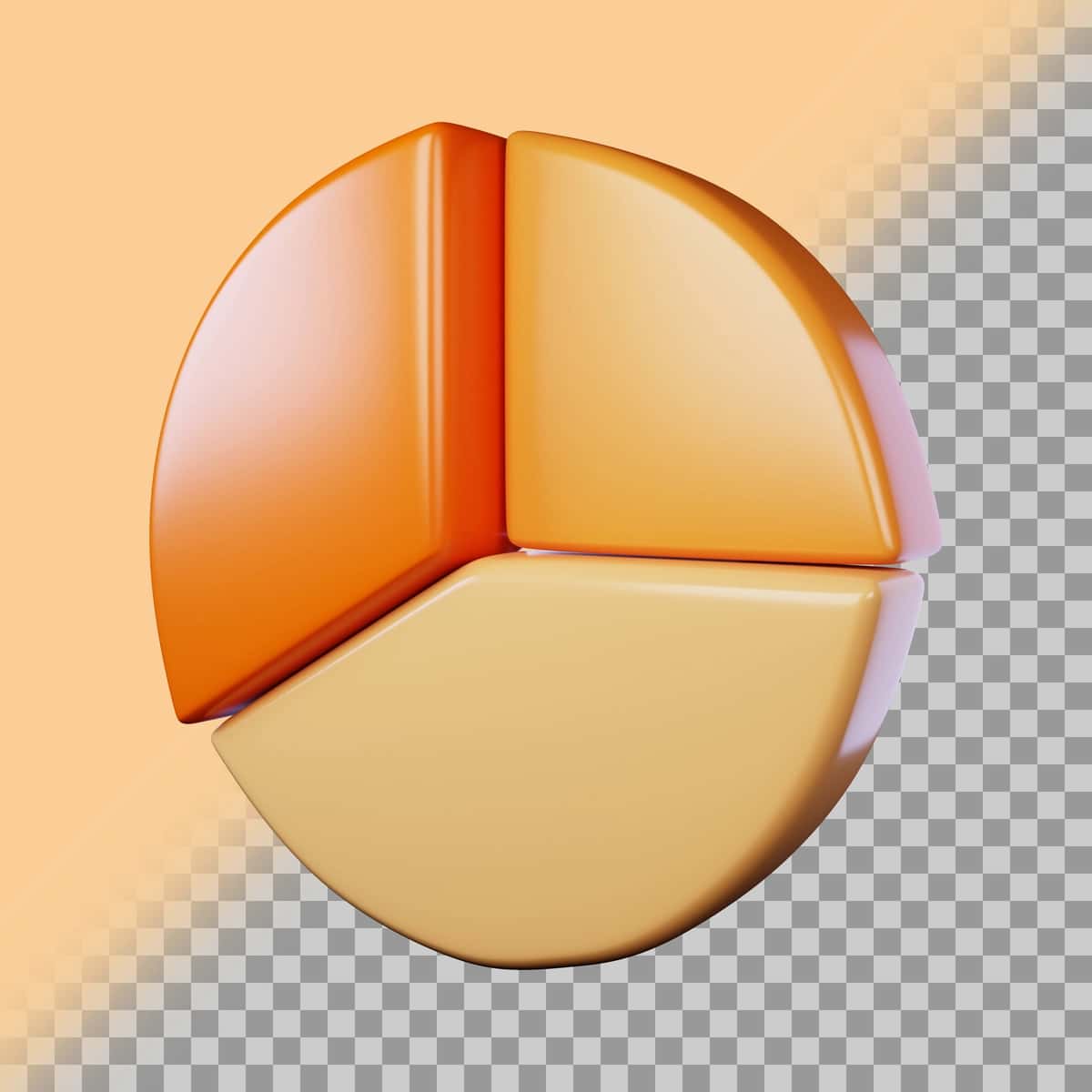 3D doiraviy diagramma belgisi | Pie chart icon 3d 1