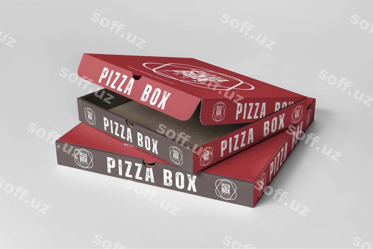 Pitsa qutisi namunasi | Pizza box mockup 1