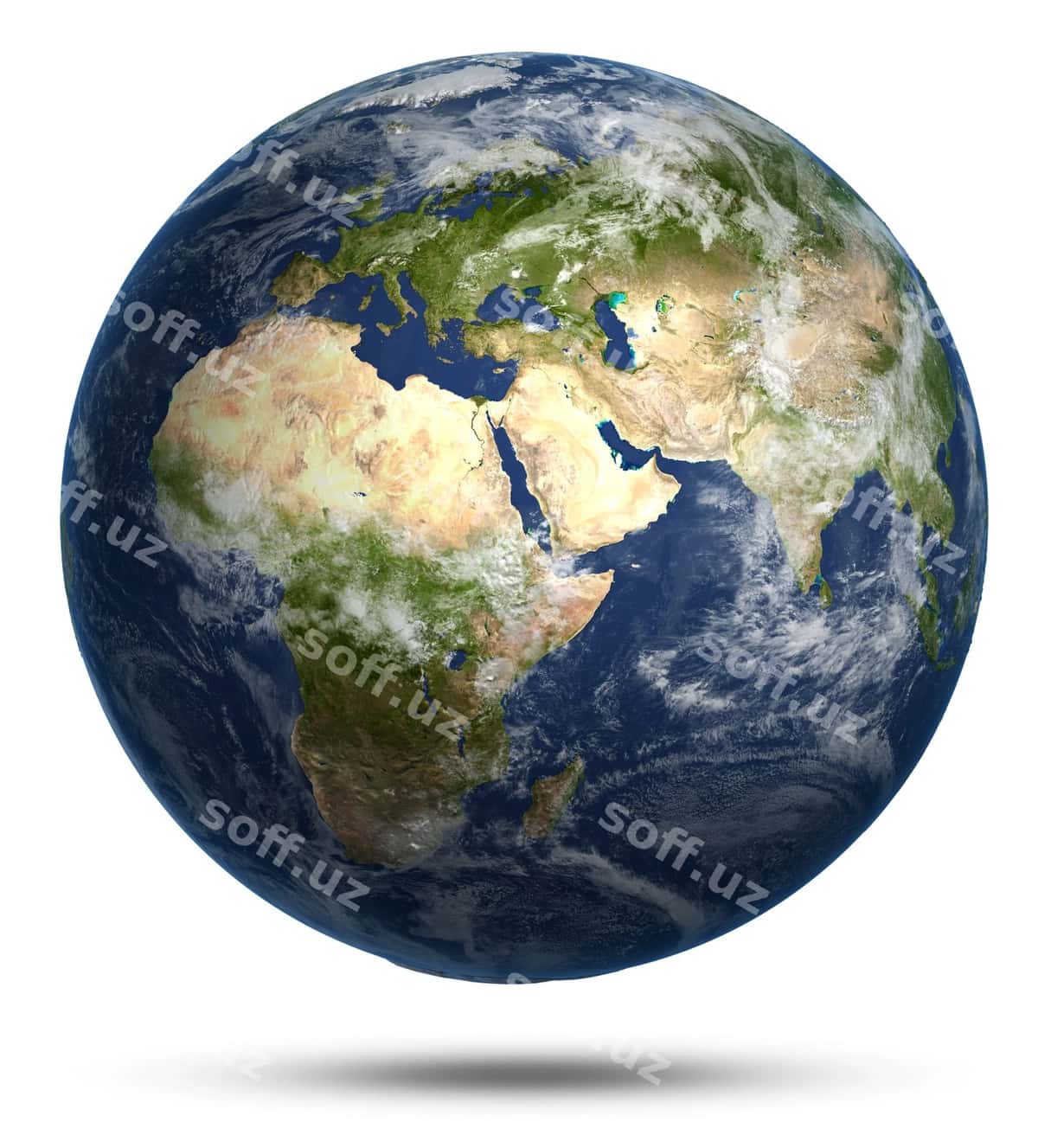 Yer sayyorasi oq tanlilar bilan izolyatsiya qilingan | Planet earth white isolated 1
