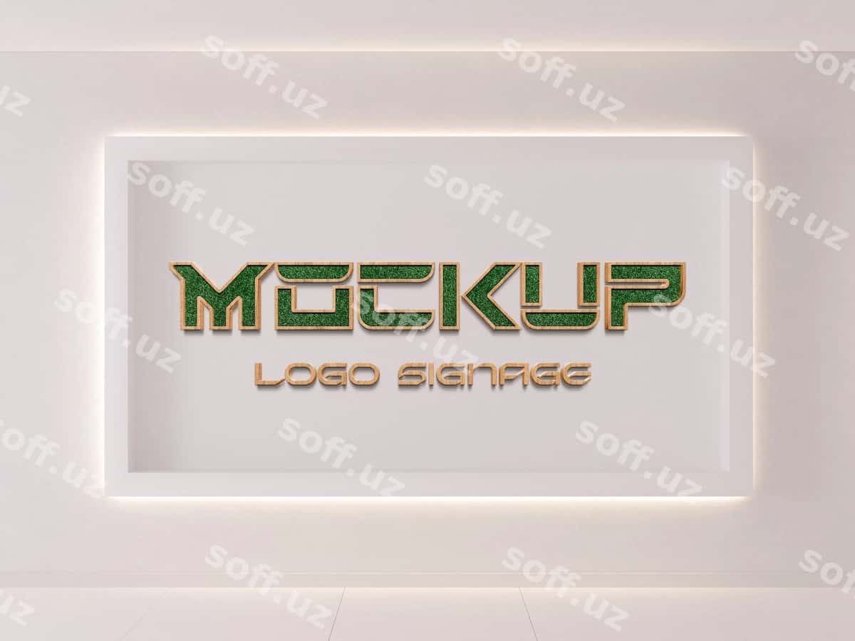 Flora logotipi mockupi | Plant sign logo mockup 1