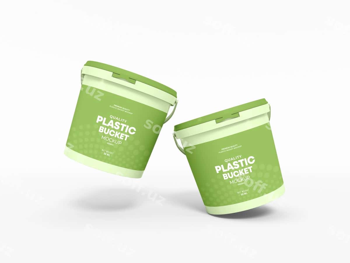Plastik chelak qadoqlash maketi | Plastic bucket packaging mockup 1