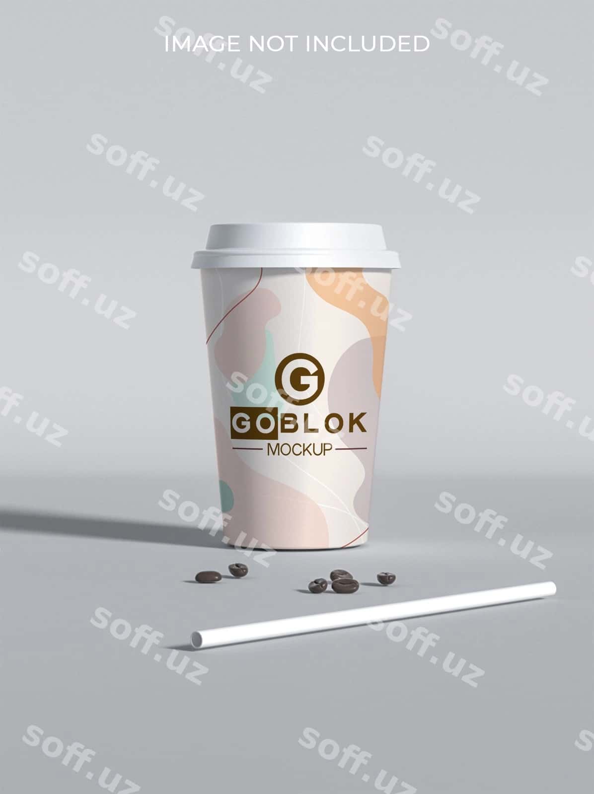 Plastik qahveh kupasi mockup | Plastic coffee cup mockup 1