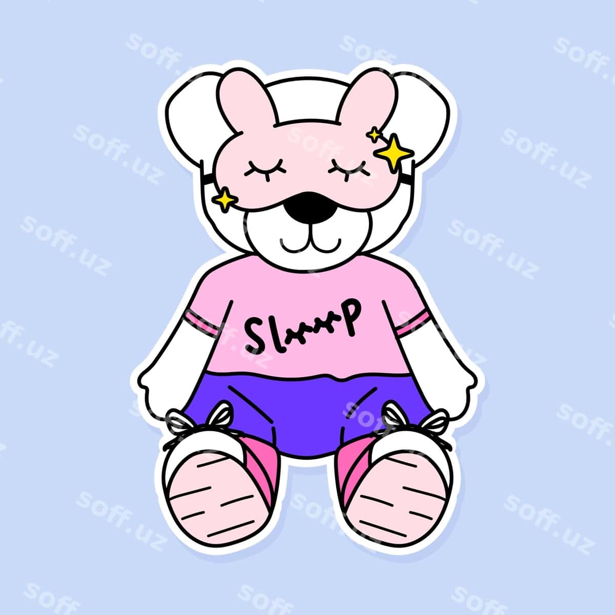 Polor medved maska pajamali | Polar bear with mask pajamas 1