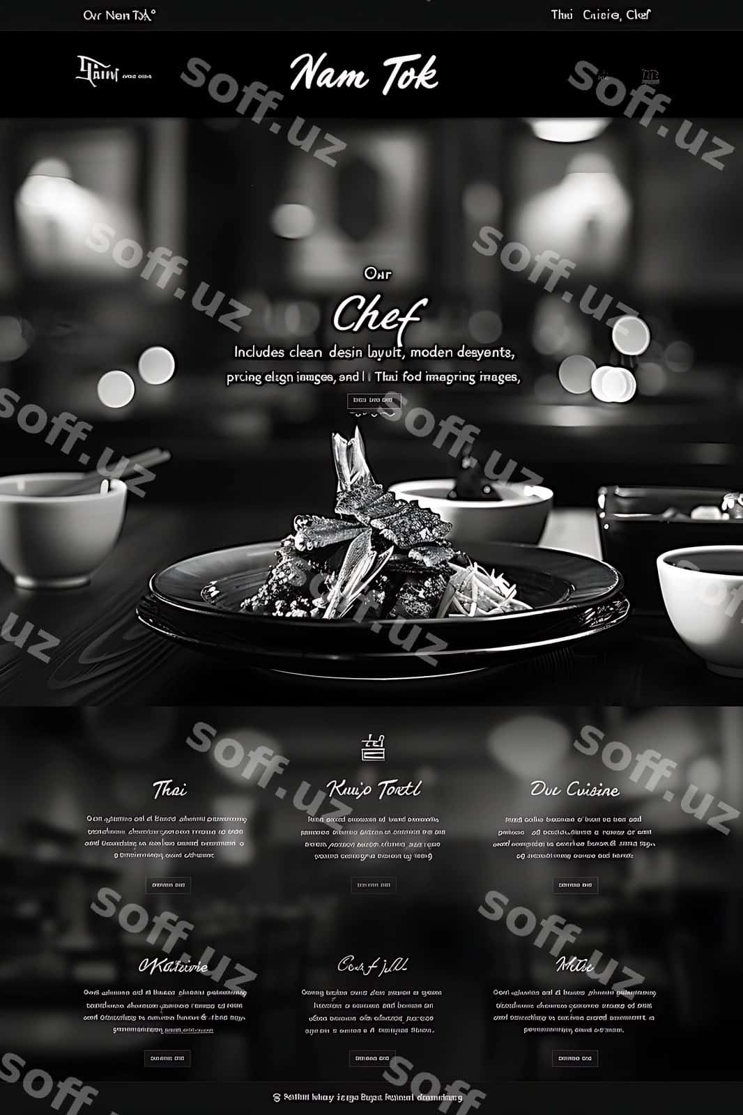 Chef menu nomli poster restorani | Poster restaurant called chef menu 1
