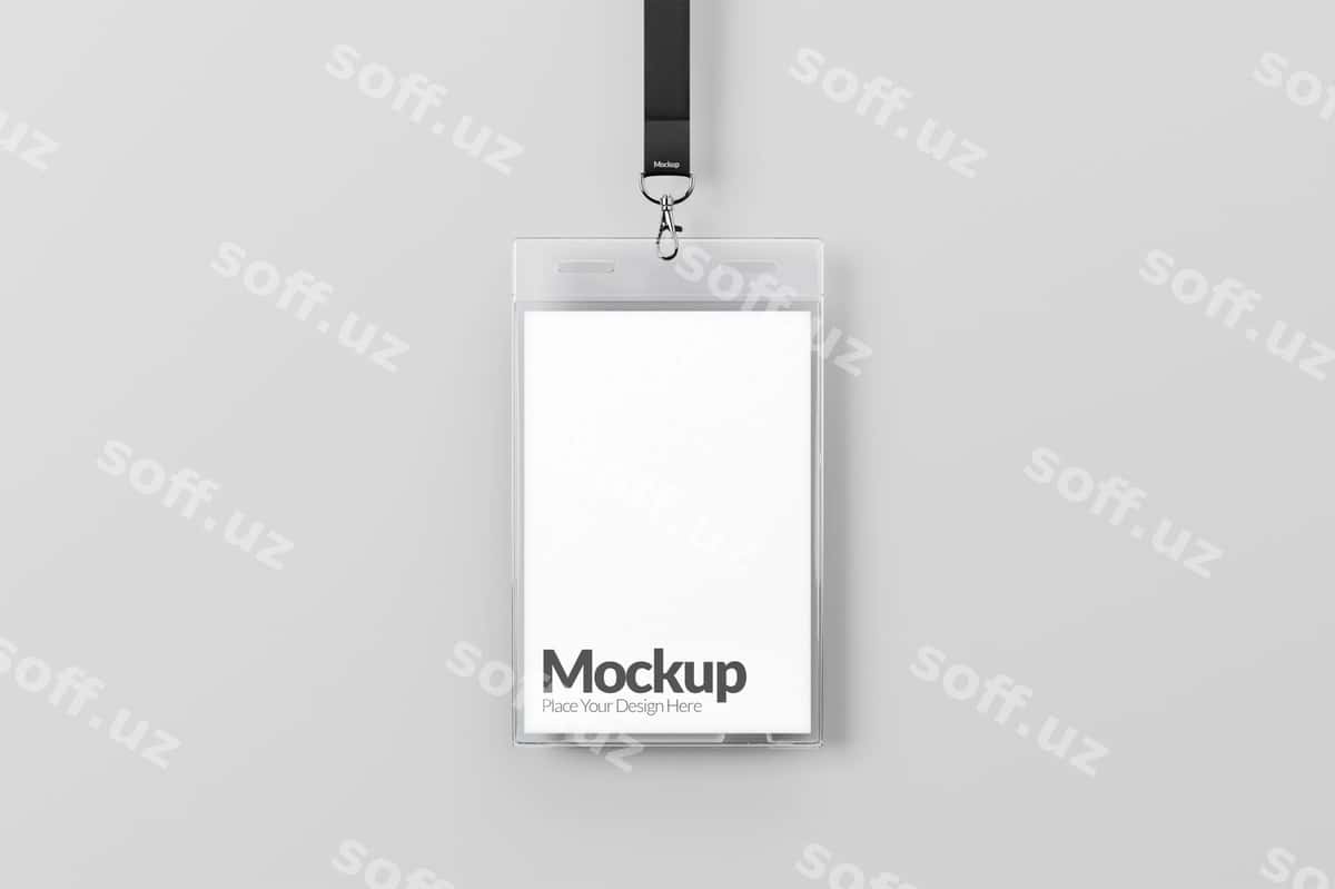 Kasbiy ID karta shabloni mockup | Professional id card mockup template 1