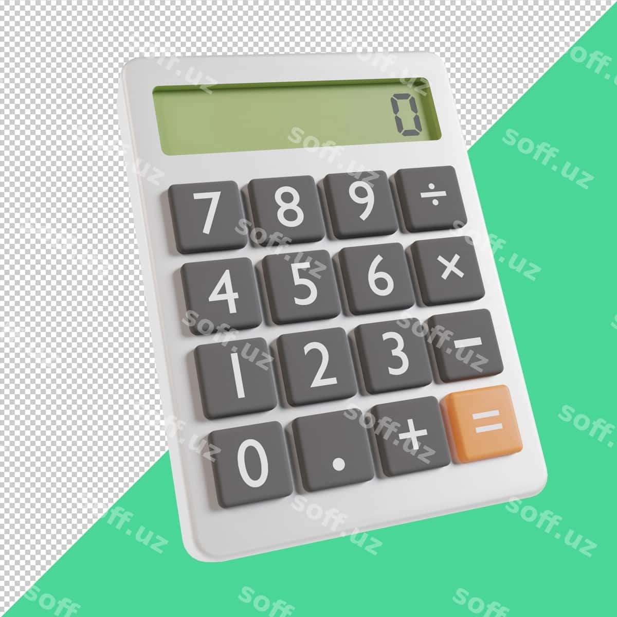 Psd kalkulyator 3d render illustratsiyasi | Psd calculator 3d render illustration 1