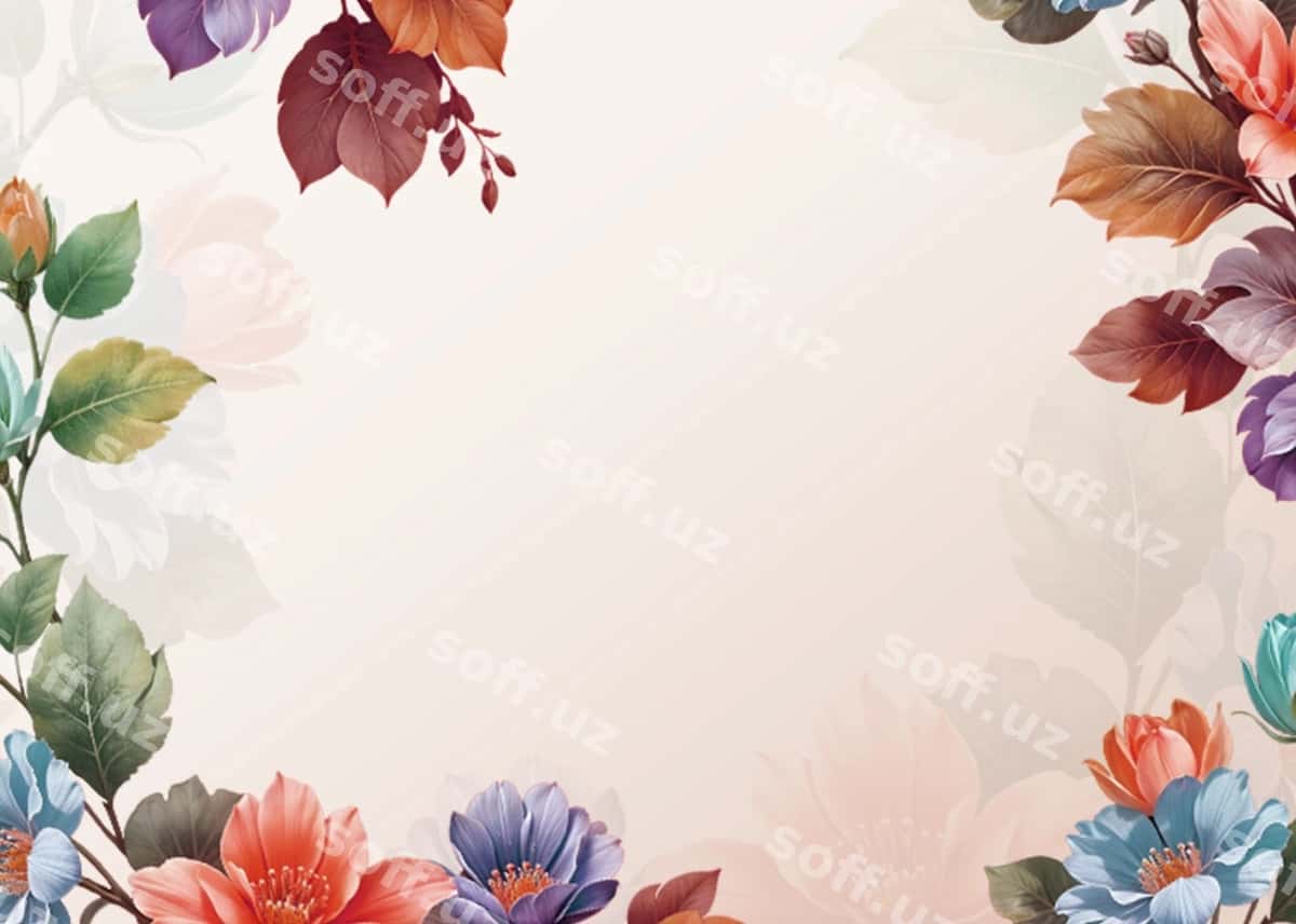 Psd gulli orqa fon shabloni | Psd floral background template 1