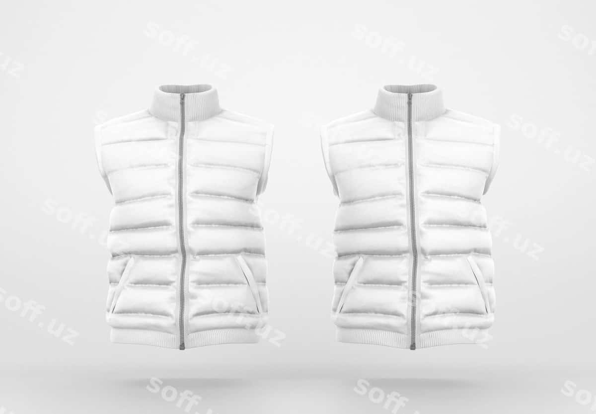 Puffy yelek dizayni maketi | Puffy vest design mockup 1