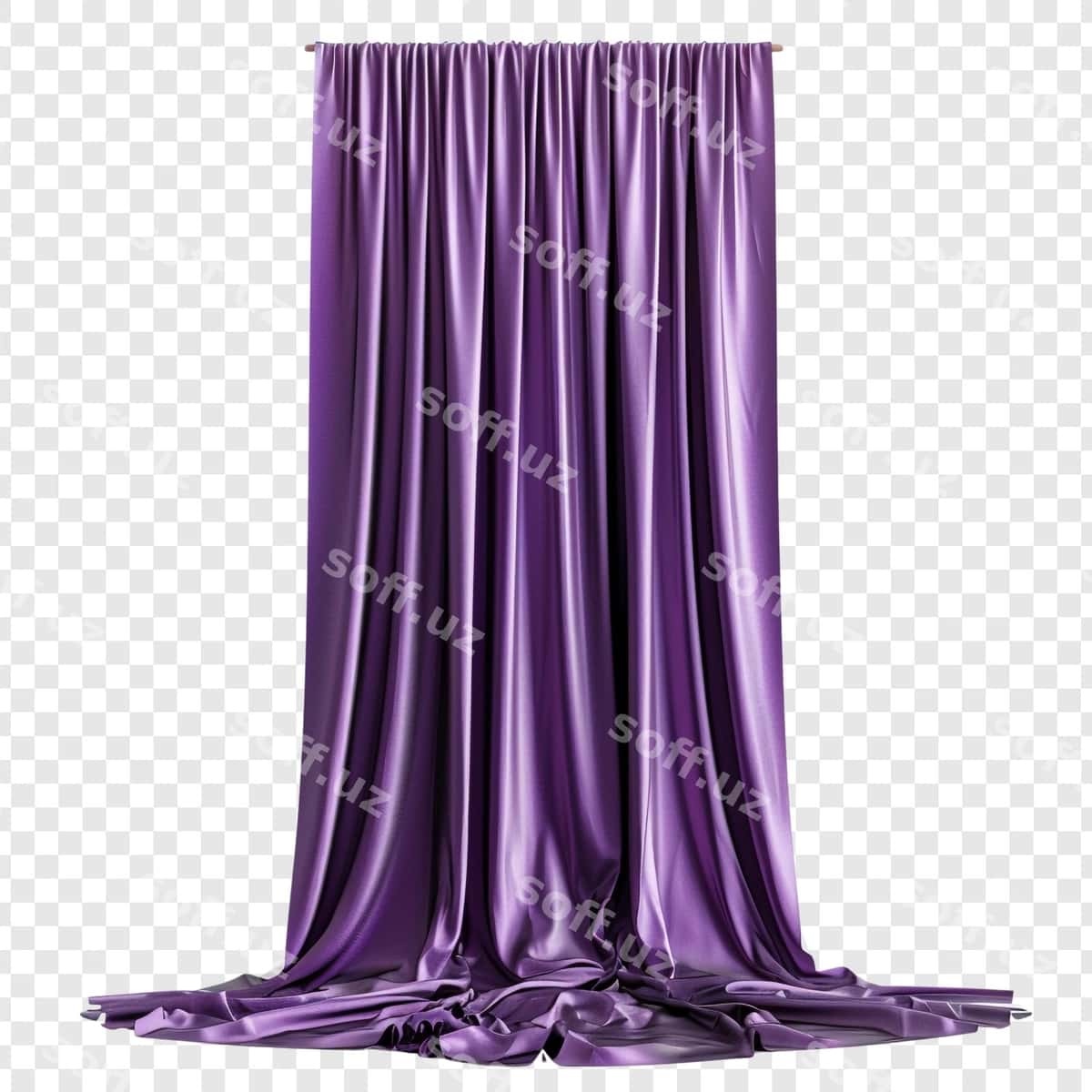 Binafsheviy drapel, drapel panjarlari bilan | Purple drapery with drapes curtains 1