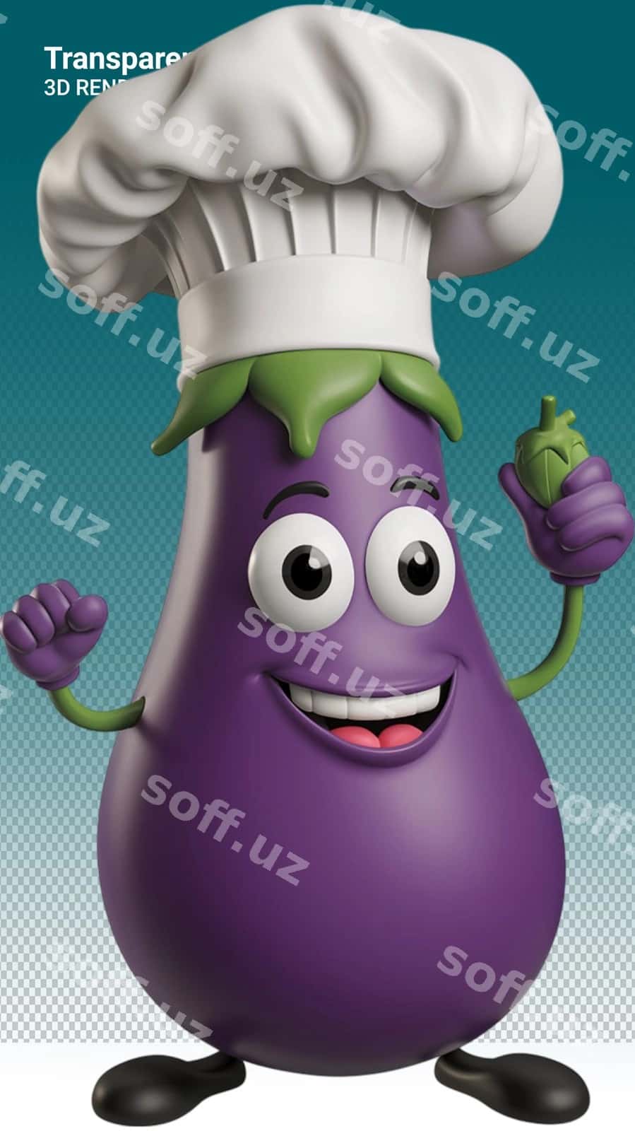 Binafsha bafo oq papkali | Purple eggplant with white hat it 1