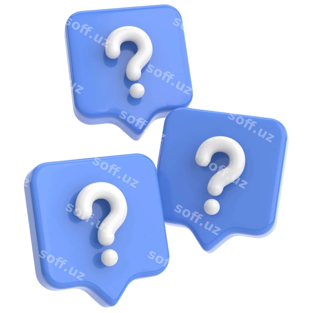 Savol belgisi 3D illustratsiyasi | Question mark sign 3d illustration 1