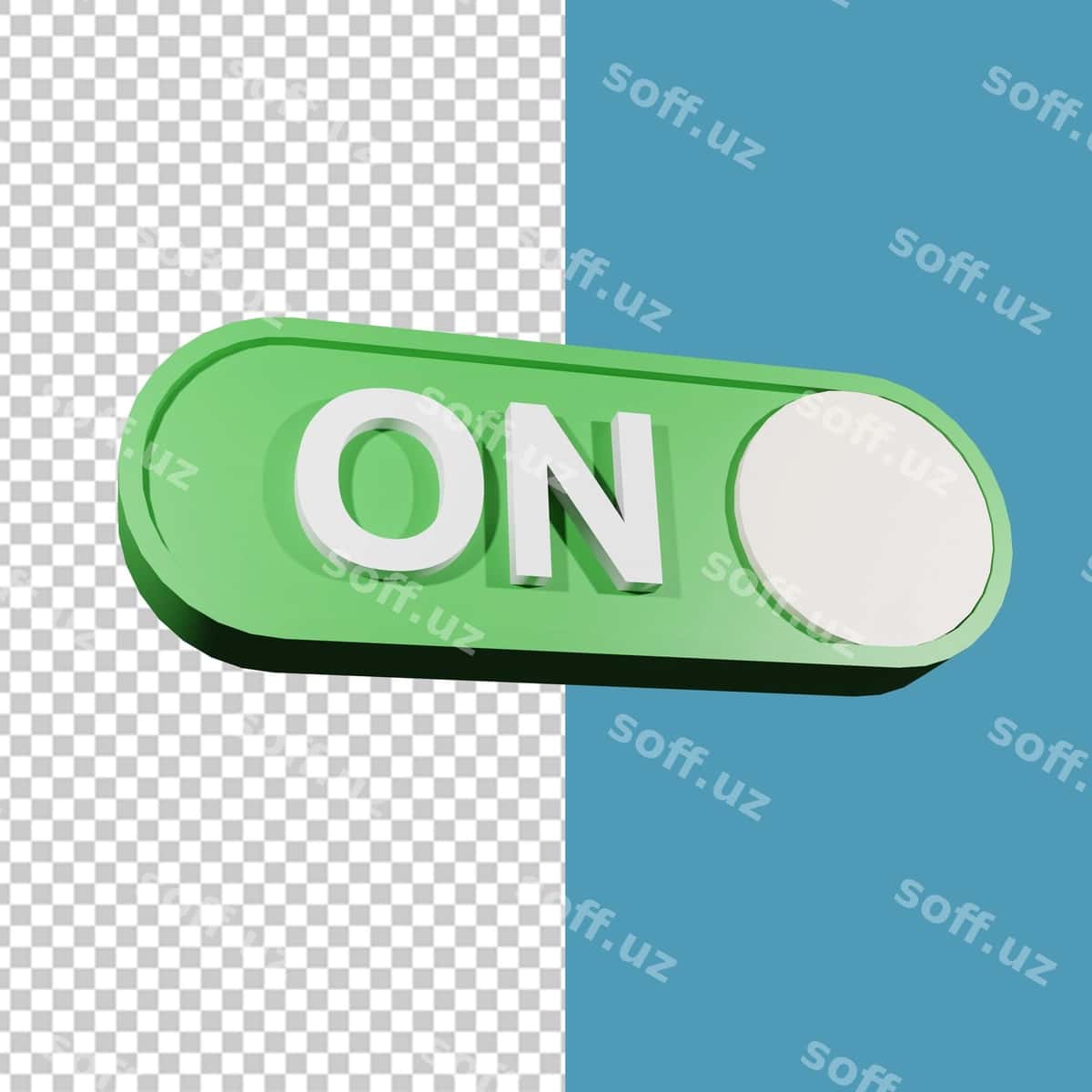 Radio tugmasi 3D render illyustratsiyasi | Radio button 3d render illustration 1