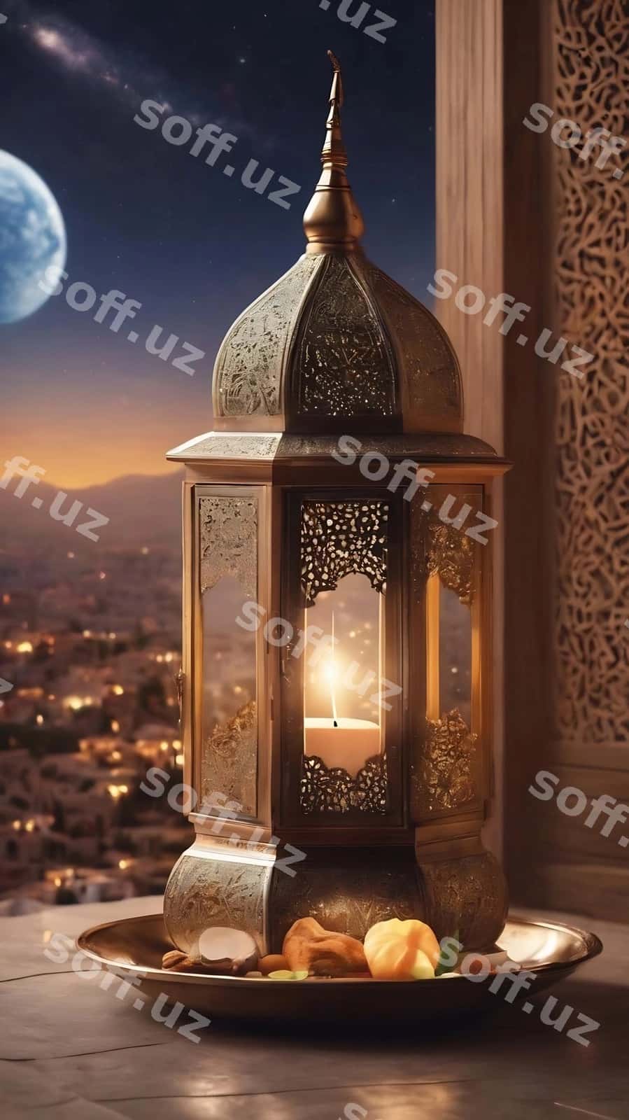 Ramadan konsepsiyasi faza yuqori | Ramadan concept with space top 1