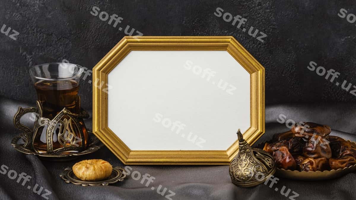 Ramazon karrim oltin ramka | Ramadan kareem golden frame 1