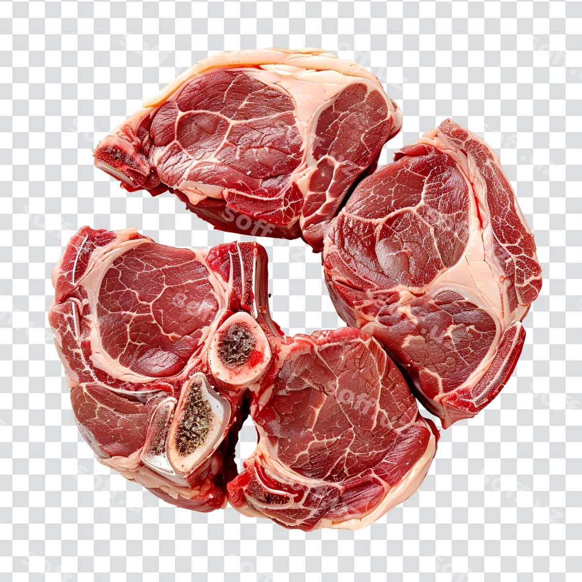 Ham gosht oq orqa fonda | Raw meat white background 1