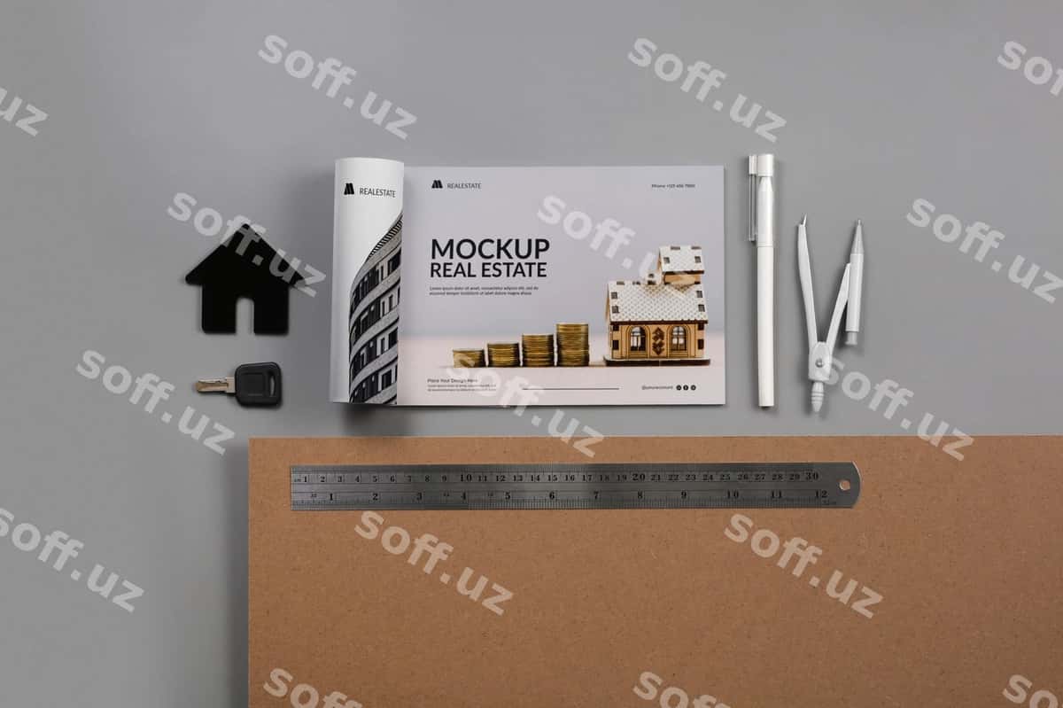 Binolar sotuvi flyer model dizayni | Real estate flyer mockup design 1