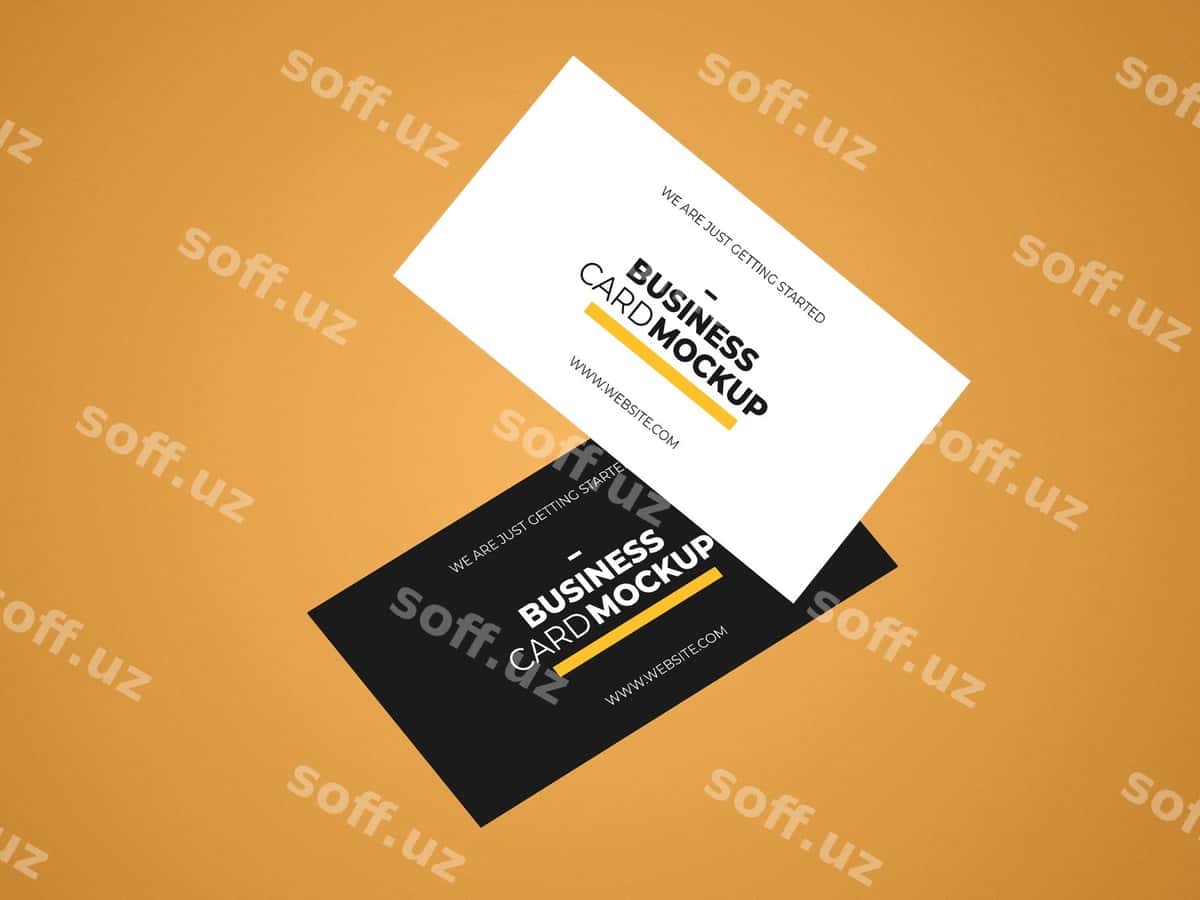Realistik biznes karta shabloni | Realistic business card mockup template 1
