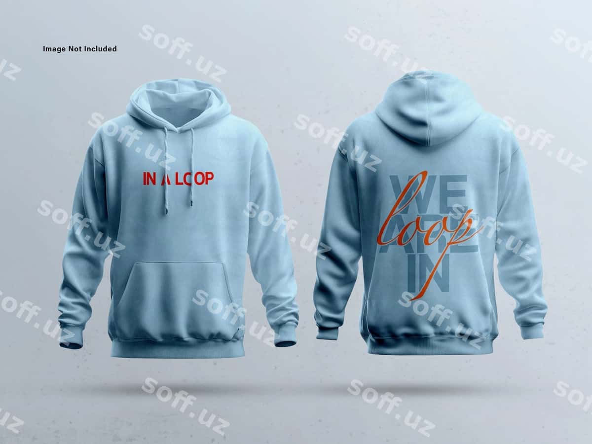 Haqiqiy qalpoq maketi | Realistic hoodie mockup 1