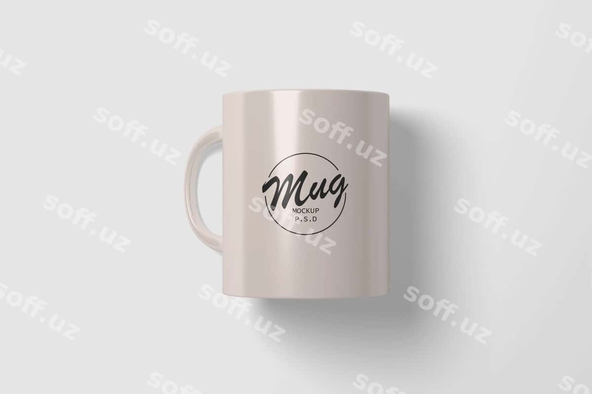 Haqiqiy kossa namunasi | Realistic mug mockup 1
