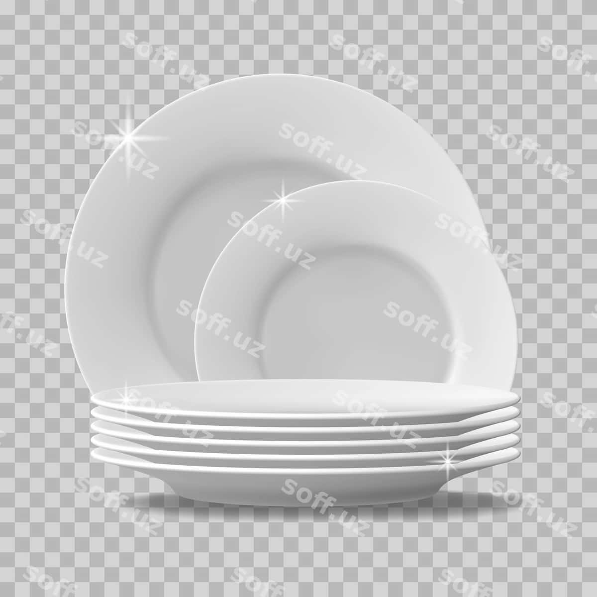 Haqiqiy plitalar to'plami | Realistic plates stack 1