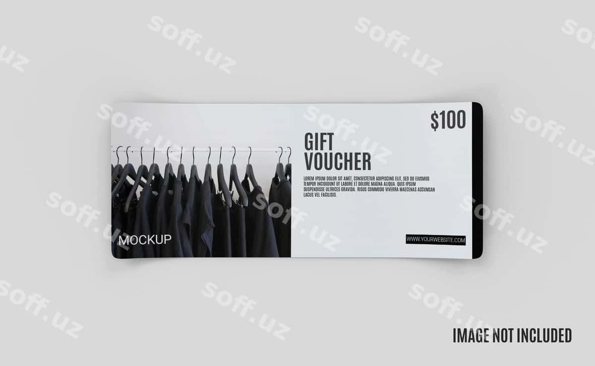 Haqiqiy vaucher maketi | Realistic voucher mockup 1
