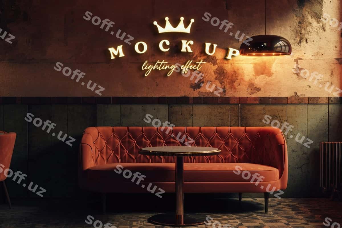 Restoran logotipi mockup | Restaurant logo mockup 1