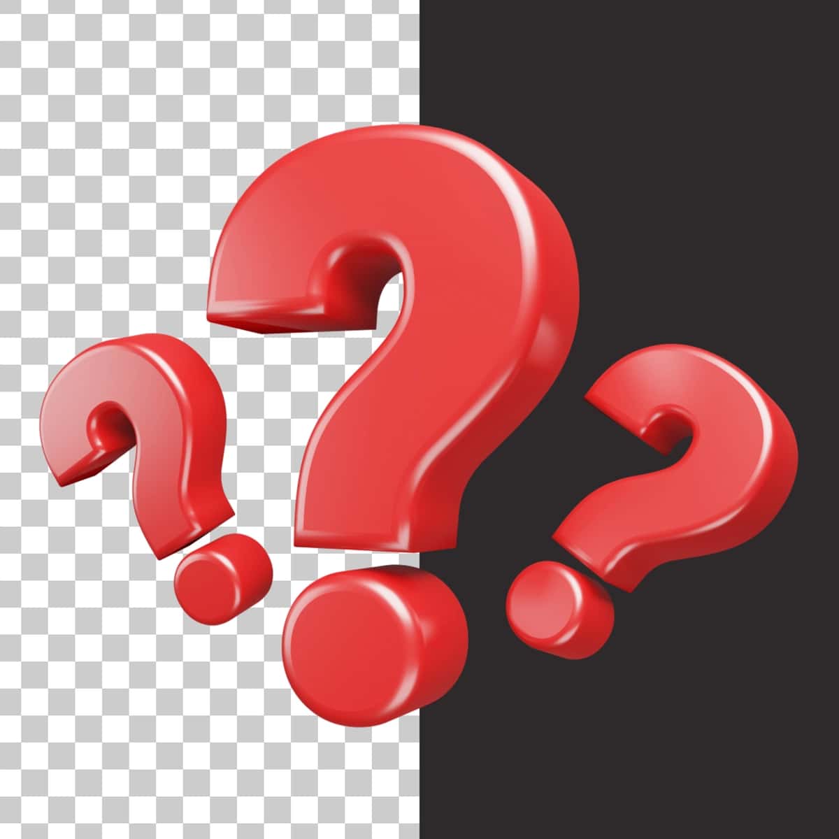 Savol belgisi 3d renderlash | Question mark 3d rendering 1