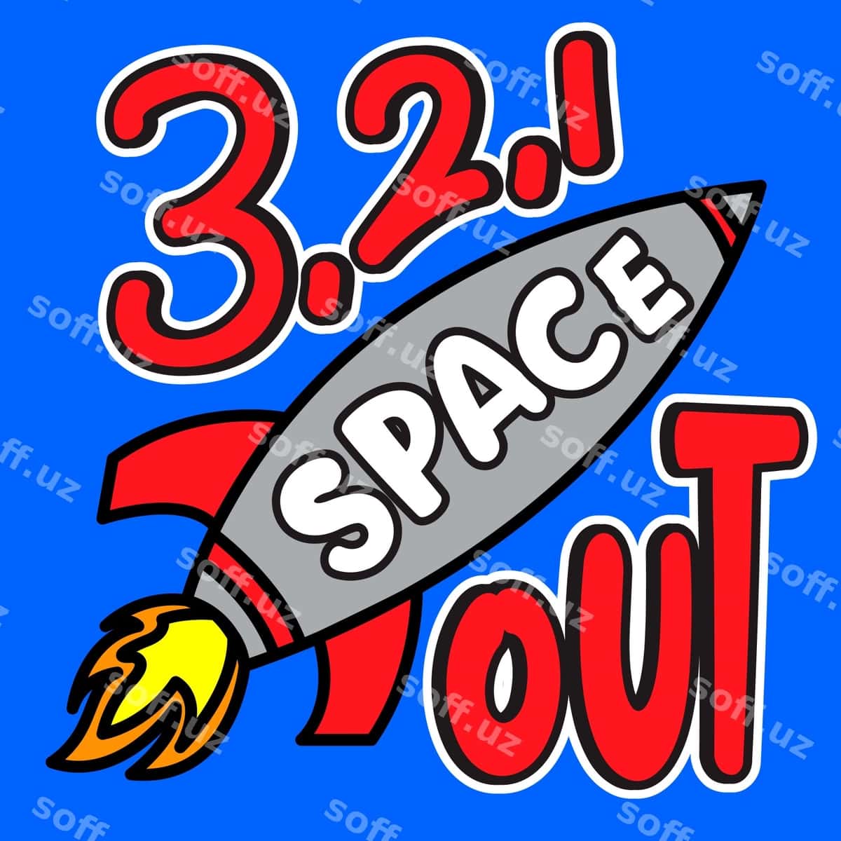 Raketa kosmik illyustratsiyasi bolalar futbolkalari | Rocket space illustration kids tshirts 1